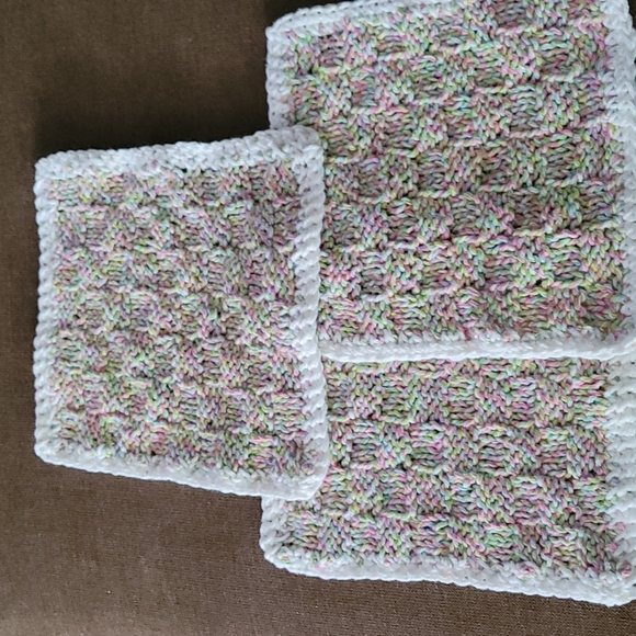 Cotton Handmade Dishcloth- Washcloths Body -Face cloth set 3 - Picture 2 of 3